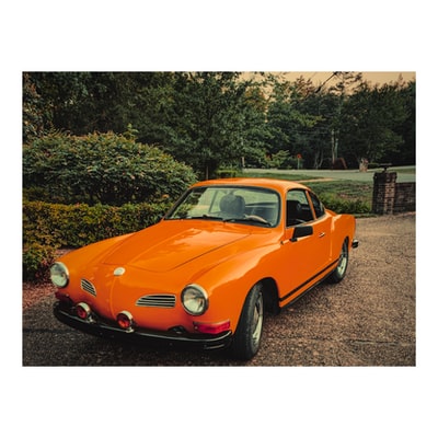 orange Volkswagen Karmann ghia
